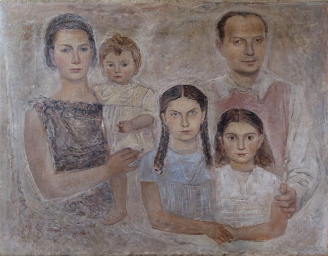 Massimo Campigli, La famiglia dell'architetto Gio Ponti, 1934, olio su tela