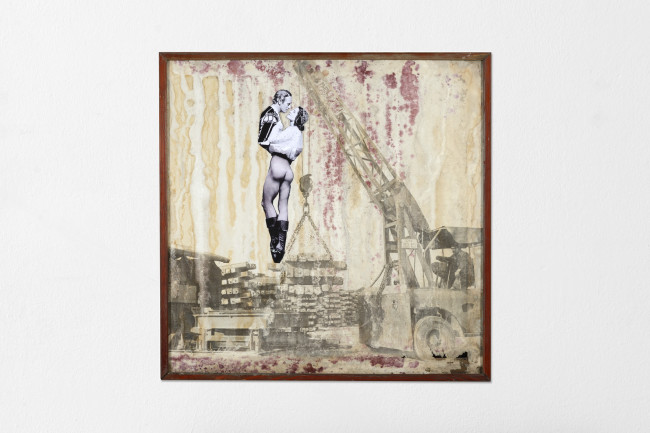 Eugenio Tibaldi, Landscape of Identity, 2015, collage digitale su tela stampata, 83x83 cm Courtesy Studio la Città, Verona Foto Michele Sereni