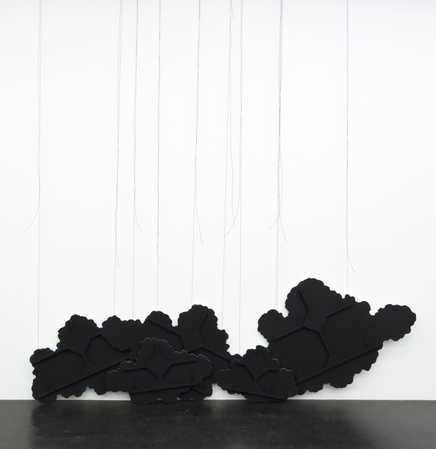 Latifa Echakhch, Untitled (black clouds), 2015, installation view, Lentos Kunstmuseum, Linz, 2015 Photo Reinhard Haider