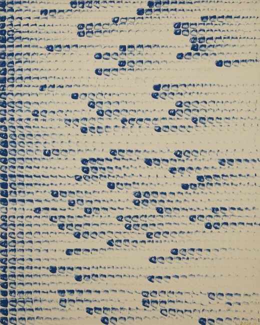 Lee Ufan, From Point, 1974, oil on canvas, 160×130 cm Photo by Sang-tae Kim Courtesy of Kukje Gallery