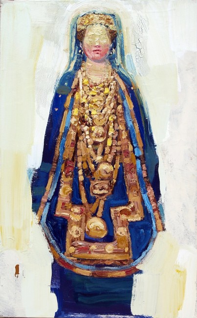 Giovanni Robustelli, Medea, 2014, olio su tela, cm 80x50