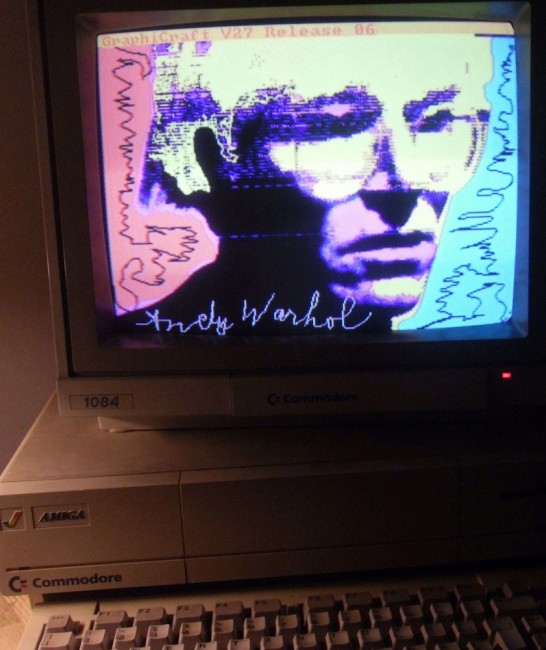 Andy Warhol, Autoritratto, 1985, Amiga 1000