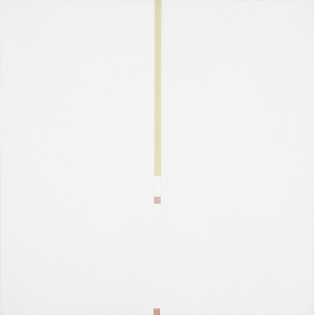 Antonio Calderara, Tensione verticale interrotta, 1966, olio su tavola, 81x81 cm (provenienza: Galleria Milano, Milano)