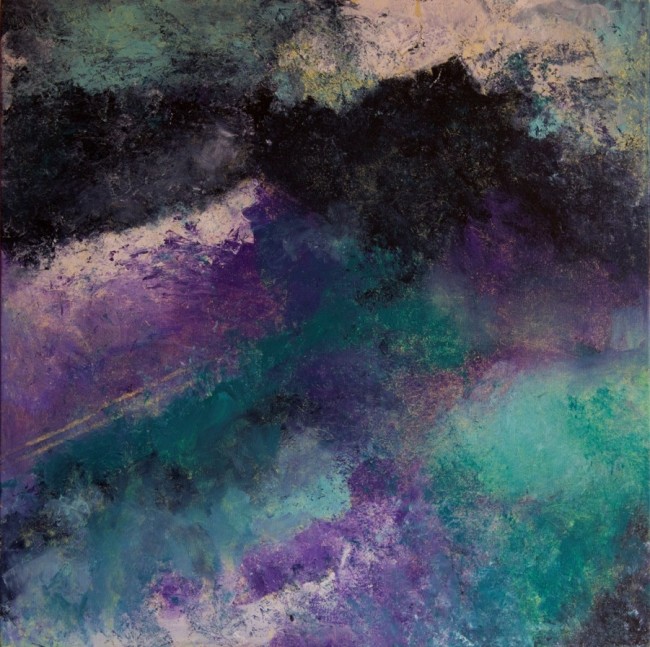 Marina Berra, Nebulosa..., 2015, tecnica mista su tela, 60x60 cm