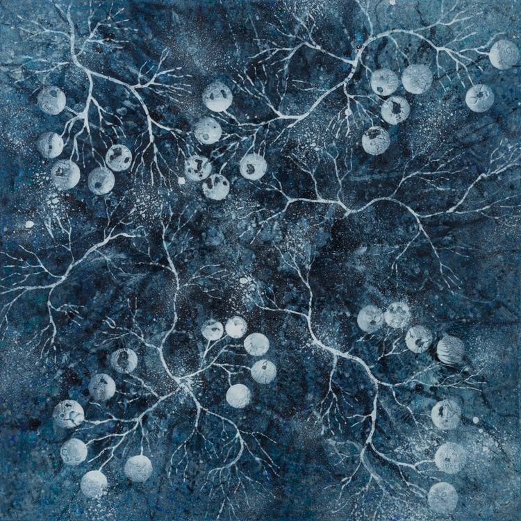 Alberto Di Fabio, Elettromagnetismo, 2016, acrilico su tela, 97.5x97.5 cm Courtesy Luca Tommasi Arte Contemporanea, Milano