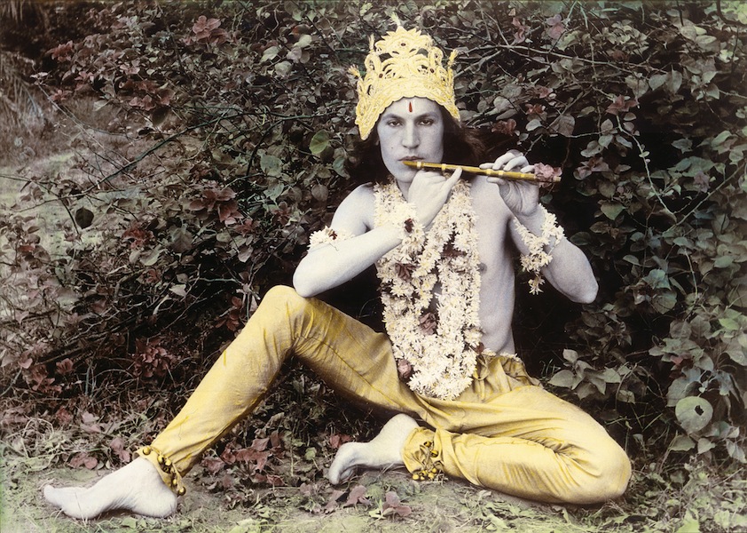Luigi Ontani, Krishna, 1978, fotografia acquerellata, Collezione Fabio Sargentini, Roma