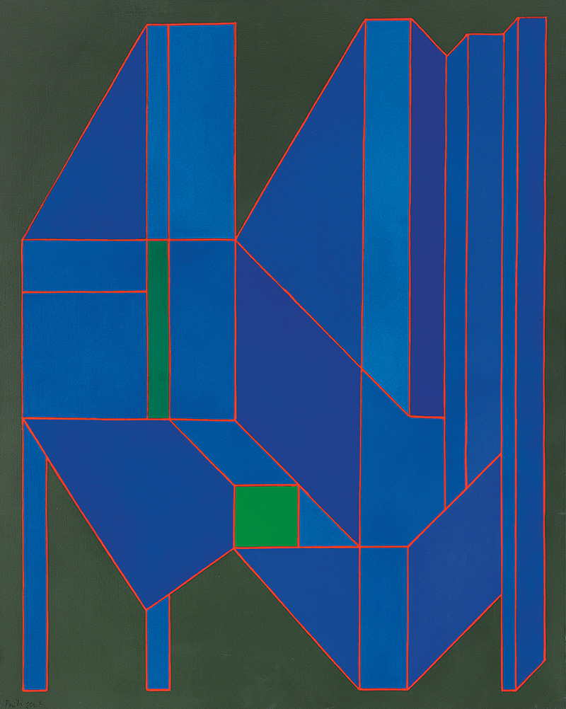 Achille Perilli, L'Abisso Allegro, 2007, tecnica mista su tela, cm 100x81