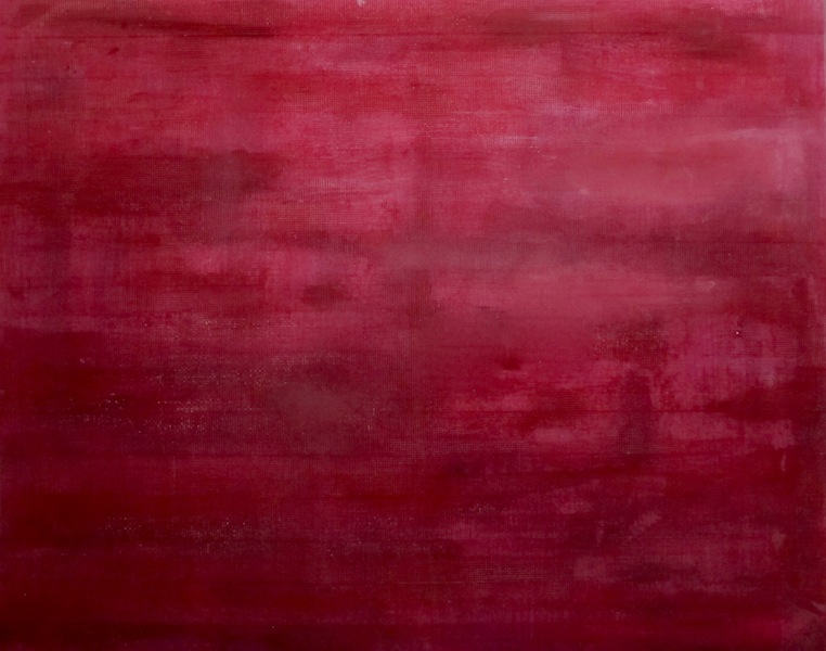 Gianluca Patti, Red Frequencies 3, 2017, acrilico, rete da intonaco e resina su tela, 80x100 cm (dalla serie Frequencies)